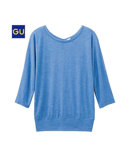 GU(ジーユー)の「(GU)ドルマンT(7分袖)(WOMEN ⁄ カットソー(Tシャツ)・レディース・OFF WHITE/BLUE/GRAY/BLACK/BEIGE・S/XL/L/M)」の5枚目の写真