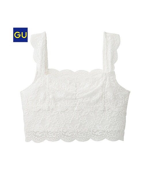 GU（ジーユー）の「（GU）レースビスチェ（WOMEN ⁄ タンクトップ・レディース・PINK/OFF WHITE/BLACK/YELLOW・S/M/L）」の2枚目の写真