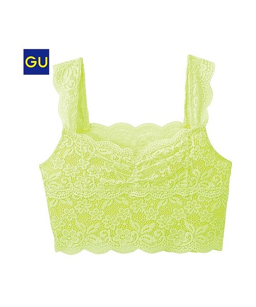 GU（ジーユー）の「（GU）レースビスチェ（WOMEN ⁄ タンクトップ・レディース・PINK/OFF WHITE/BLACK/YELLOW・S/M/L）」の4枚目の写真