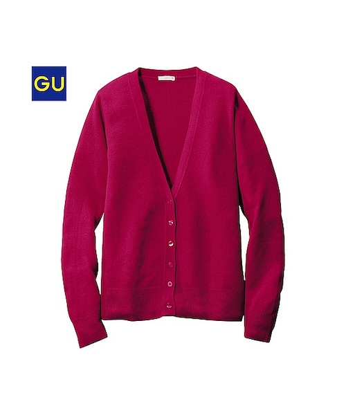 GU(ジーユー)の「(GU)カシミヤタッチVネックカーディガン(長袖)(WOMEN ⁄ パーカ・カーディガン・レディース・BLACK/GRAY/GREEN/PINK/BLUE/NATURAL・S/M/L/XL)」の5枚目の写真