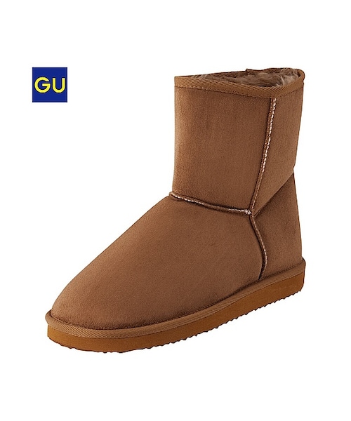 GU（ジーユー）の「（GU）ＷＯＭＥＮムートンタッチブーツ（無地）Ａ（WOMEN ⁄ シューズ・レディース・BEIGE/BLACK/BROWN・L/M/S/XL）」の3枚目の写真
