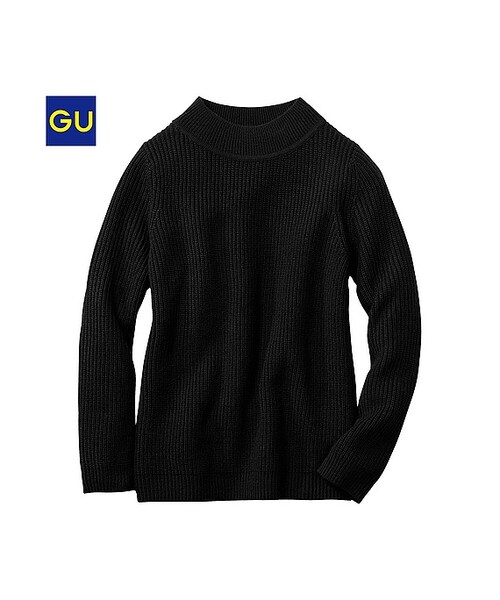 GU（ジーユー）の「（GU）ミニハイネックセーター（９分袖）（WOMEN ⁄ ニット・レディース・PINK/BLACK/OFF WHITE/LIGHT BLUE・S/L/M/XL）」の3枚目の写真