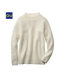 GU | （GU）ミニハイネックセーター（９分袖）(トップス)