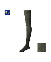 GU | （GU）ヘリンボーンカラータイツ（８０デニール）(レッグウェア)