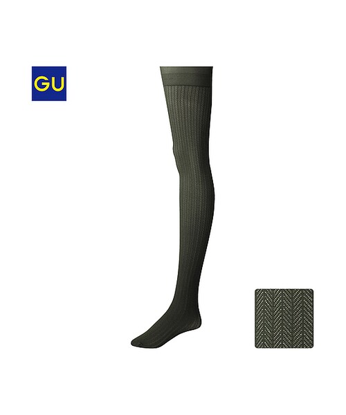 GU(ジーユー)の「(GU)ヘリンボーンカラータイツ(80デニール)(WOMEN ⁄ タイツ・レギンス・トレンカ・レディース・BLUE/BROWN/GRAY/DARK GREEN/RED/BLACK/DARK GRAY/WINE・-)」の6枚目の写真