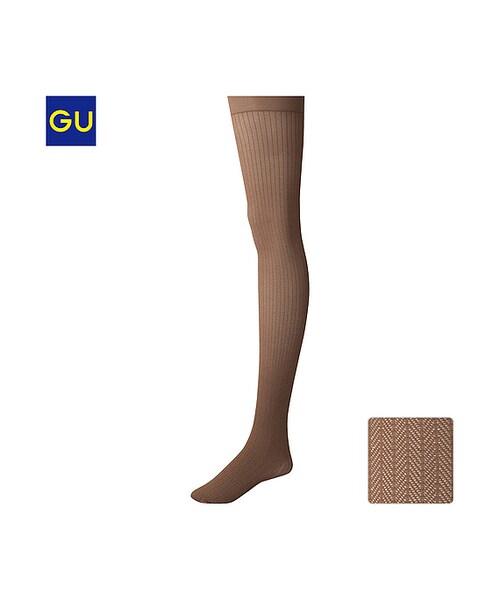 GU(ジーユー)の「(GU)ヘリンボーンカラータイツ(80デニール)(WOMEN ⁄ タイツ・レギンス・トレンカ・レディース・BLUE/BROWN/GRAY/DARK GREEN/RED/BLACK/DARK GRAY/WINE・-)」の5枚目の写真