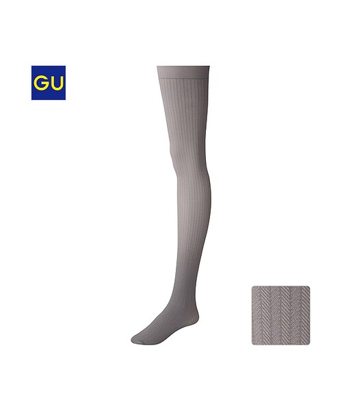 GU(ジーユー)の「(GU)ヘリンボーンカラータイツ(80デニール)(WOMEN ⁄ タイツ・レギンス・トレンカ・レディース・BLUE/BROWN/GRAY/DARK GREEN/RED/BLACK/DARK GRAY/WINE・-)」の3枚目の写真