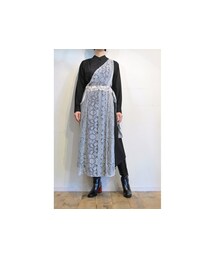 RehersalL | レーススウェードワンピース(ワンピース)