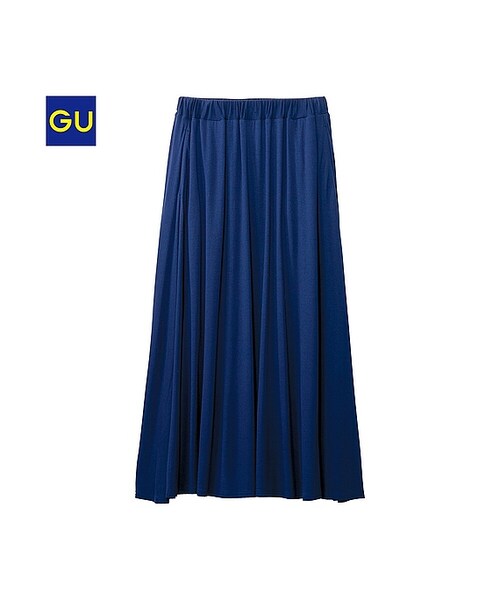 GU（ジーユー）の「（GU）マキシスカート（WOMEN ⁄ スカート・レディース・DARK GRAY/NAVY/BLACK・M/S/L）」の3枚目の写真