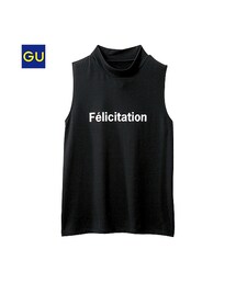 GU | （GU）ハイネックタンクトップ（ロゴ）(トップス)