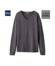 GU | （GU）カシミヤタッチＶネックセーター（長袖）Ａ(トップス)