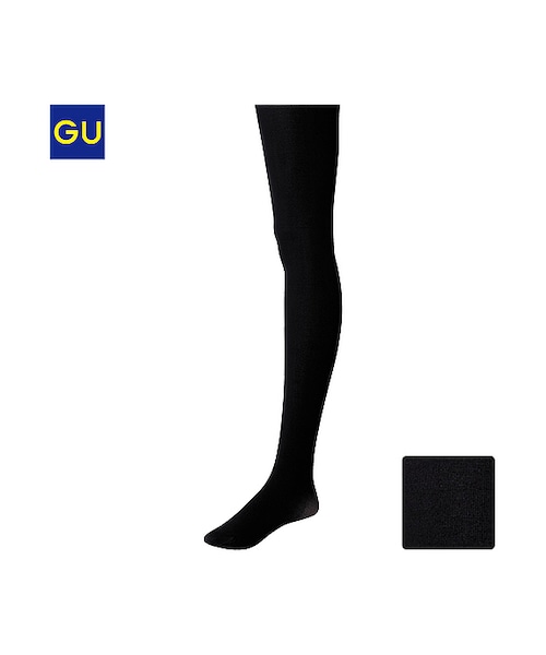 GU（ジーユー）の「（GU）カラータイツ（８０デニール）（WOMEN ⁄ タイツ・レギンス・トレンカ・レディース・WINE/DARK GREEN/BLACK/OFF WHITE/PINK/DARK GRAY/NAVY・-）」の4枚目の写真