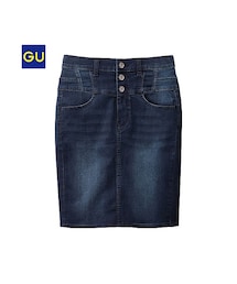 GU | （GU）ハイウエストデニムタイトスカート(スカート)