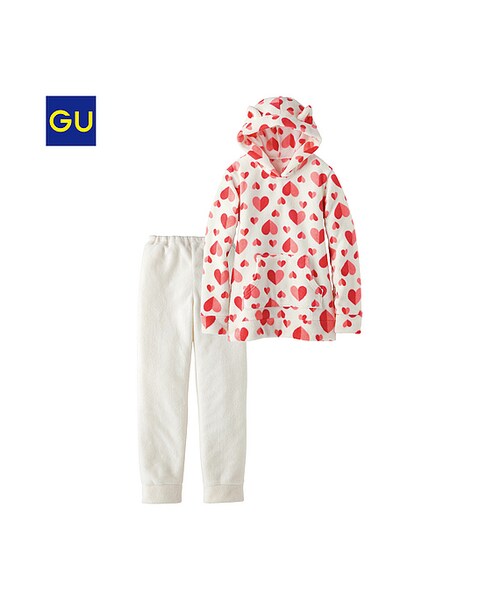 GU（ジーユー）の「（GU）ふわもこネコミミルームセット（WOMEN ⁄ ルームウェア・ルームシューズ・レディース・PINK/OFF WHITE/BLACK・M/S/XL/L）」の2枚目の写真