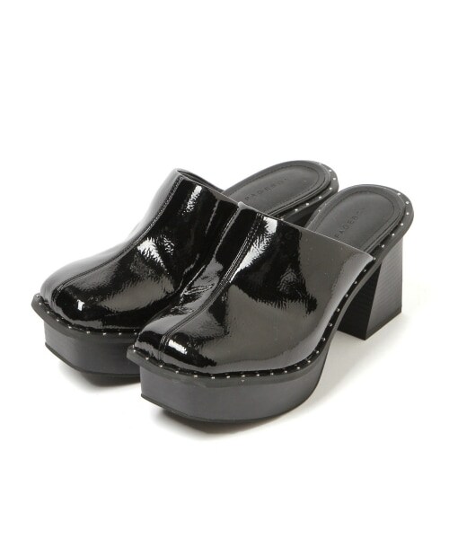 PAGEBOY(ページボーイ)の「【WEB先行予約】ヘビーソールサボ(シューズ・レディース・パイソン/ブラック・M(23.5cm), L(24.5cm))」の7枚目の写真