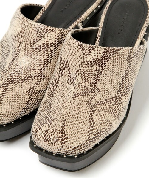 PAGEBOY(ページボーイ)の「【WEB先行予約】ヘビーソールサボ(シューズ・レディース・パイソン/ブラック・M(23.5cm), L(24.5cm))」の13枚目の写真