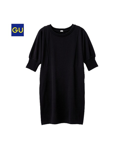 GU(ジーユー)の「(GU)ドルマンワンピース(5分袖)(WOMEN ⁄ ワンピース・レディース・WINE/GRAY/BLACK・S/XL/L/M)」の2枚目の写真
