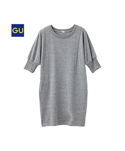 GU(ジーユー)の「(GU)ドルマンワンピース(5分袖)(WOMEN ⁄ ワンピース・レディース・WINE/GRAY/BLACK・S/XL/L/M)」の3枚目の写真