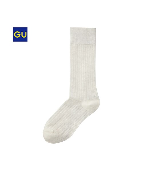 GU（ジーユー）の「（GU）ハイクルーソックス（WOMEN ⁄ ソックス・レディース・GRAY/BLACK/NAVY/OFF WHITE・-）」の2枚目の写真