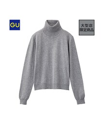 GU | （GU）ハイゲージタートルセーター（長袖）(トップス)