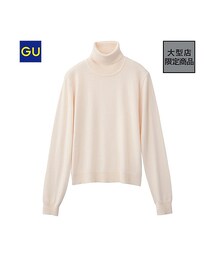 GU | （GU）ハイゲージタートルセーター（長袖）(トップス)