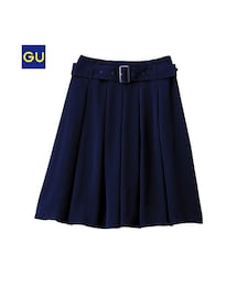 GU | （GU）ベルト付きフレアスカート(スカート)