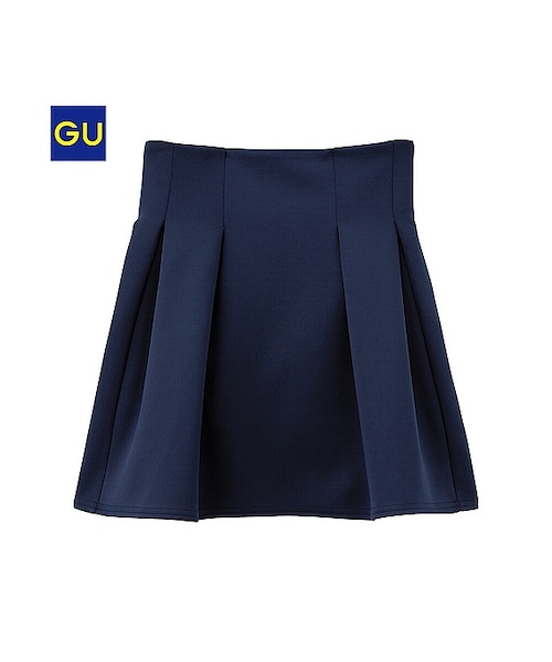 GU（ジーユー）の「（GU）タックボリュームスカート（WOMEN ⁄ スカート・レディース・PURPLE/BLACK/NAVY・M/XL/S/L）」の3枚目の写真