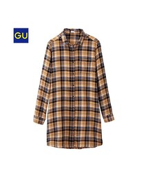 GU | （GU）チェックワンピース（レギュラー・長袖）Ｃ(ワンピース/ドレス)