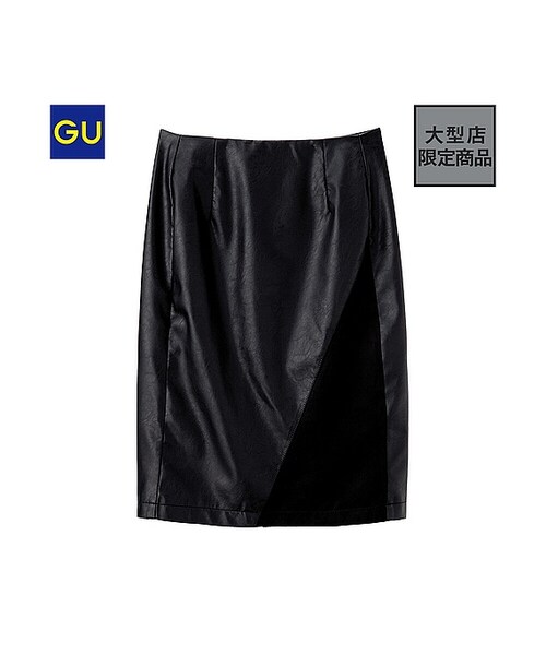 GU（ジーユー）の「（GU）フェイクレザーペンシルスカート（スカート）」 - WEAR
