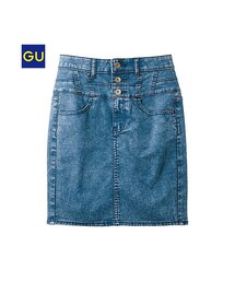 GU | （GU）ハイウエストデニムタイトスカート(スカート)