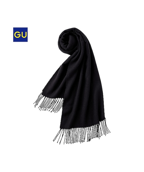 GU（ジーユー）の「（GU）ＷＯＭＥＮカシミヤタッチストール（WOMEN ⁄ ストール・ケープ・レディース・PINK/BLACK/DARK GREEN/GRAY/NAVY/OFF WHITE・-）」の3枚目の写真