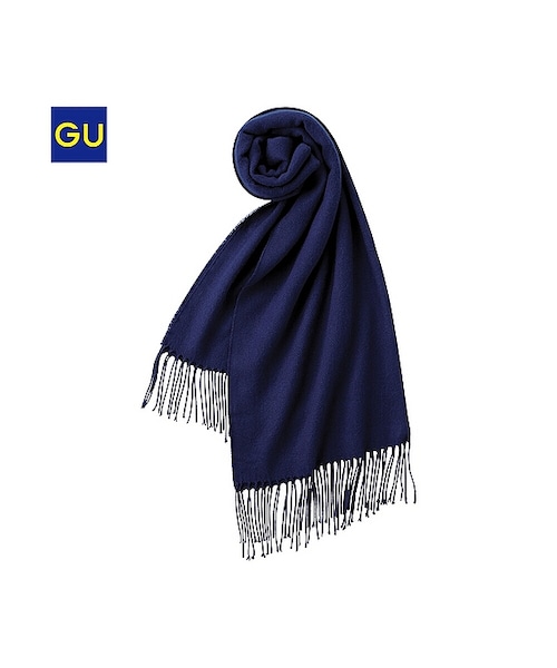 GU（ジーユー）の「（GU）ＷＯＭＥＮカシミヤタッチストール（WOMEN ⁄ ストール・ケープ・レディース・PINK/BLACK/DARK GREEN/GRAY/NAVY/OFF WHITE・-）」の6枚目の写真