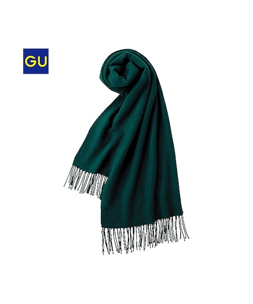 GU（ジーユー）の「（GU）ＷＯＭＥＮカシミヤタッチストール（WOMEN ⁄ ストール・ケープ・レディース・PINK/BLACK/DARK GREEN/GRAY/NAVY/OFF WHITE・-）」の5枚目の写真