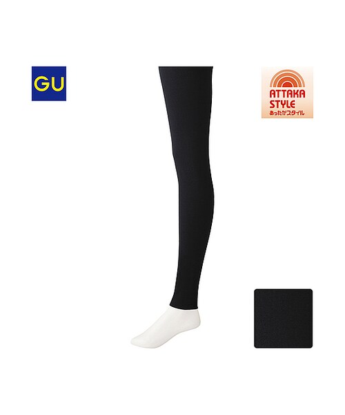 GU(ジーユー)の「(GU)あったかレギンス(10分丈)(WOMEN ⁄ タイツ・レギンス・トレンカ・レディース・DARK GRAY/BLACK/BLUE・XL/S/M/L)」の2枚目の写真