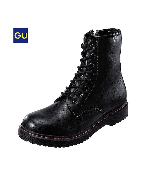 GU（ジーユー）の「（GU）ＷＯＭＥＮレースアップショートブーツ（WOMEN ⁄ シューズ・レディース・WINE/WHITE/BLACK・S/L/M）」の3枚目の写真