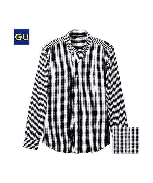 GU(ジーユー)の「(GU)ブロードチェックシャツ(長袖)A1(MEN ⁄ シャツ・メンズ・RED/WHITE/BLUE/GRAY・S/L/M/XL)」の2枚目の写真