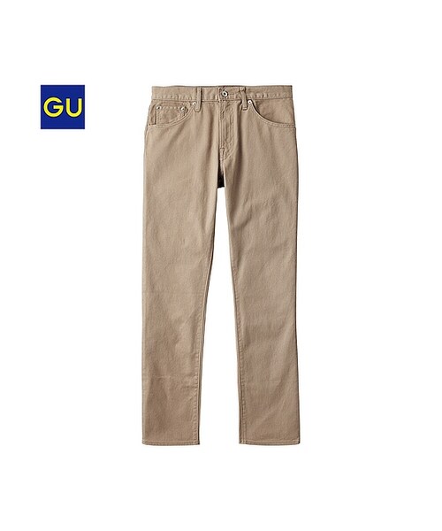 GU(ジーユー)の「(GU)スリムフィットストレートカラージーンズ(股下76)(MEN ⁄ ジーンズ・メンズ・DARK BROWN/RED/BLACK/BEIGE/OFF WHITE/BLUE・34/36/32/28/29/31/33/30)」の1枚目の写真