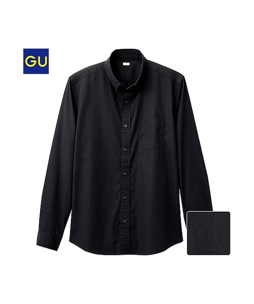 GU(ジーユー)の「(GU)ブロードシャツ(長袖)(MEN ⁄ シャツ・メンズ・BEIGE/BLUE/BLACK/WHITE・M/L/XL/S)」の3枚目の写真