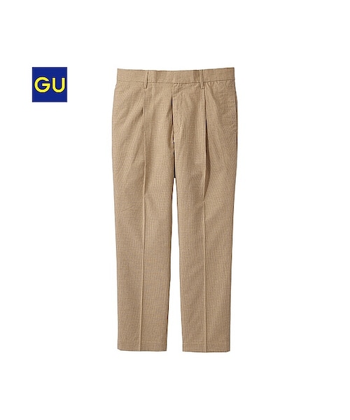 GU（ジーユー）の「（GU）タックアンクルパンツ（MEN ⁄ チノ・その他パンツ・メンズ・DARK GRAY/BEIGE/DARK BROWN・S/XL/M/L）」の3枚目の写真