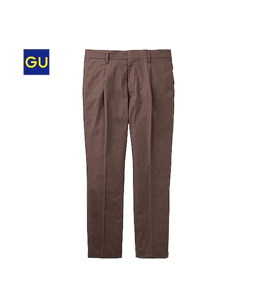 GU（ジーユー）の「（GU）タックアンクルパンツ（MEN ⁄ チノ・その他パンツ・メンズ・DARK GRAY/BEIGE/DARK BROWN・S/XL/M/L）」の2枚目の写真