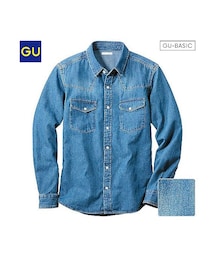 GU | （GU）デニムウェスタンシャツ（長袖）Ｂ(トップス)
