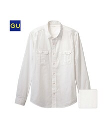 GU | （GU）ダンガリーシャツ（長袖）(トップス)