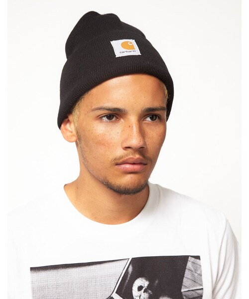 Carhartt(カーハート)の「Carhartt Acrylic Watch Beanie Hat(帽子・black・One Size)」の2枚目の写真