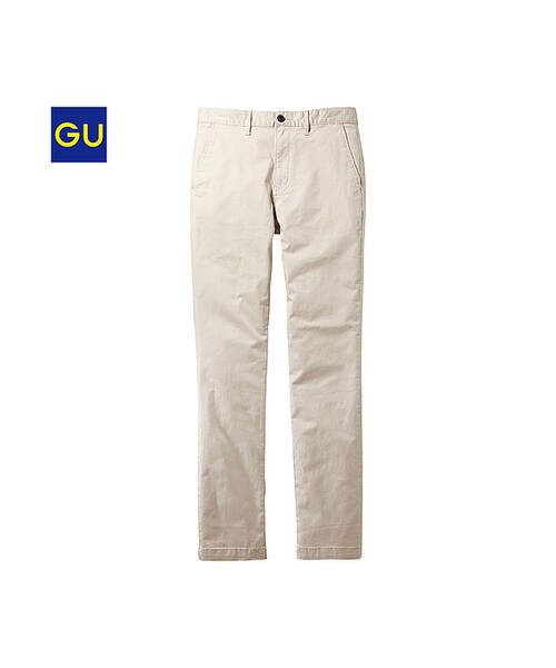 GU（ジーユー）の「（GU）ストレッチスリムフィットチノ（MEN ⁄ チノ・イージーパンツ・デザインパンツ・メンズ・WHITE/BEIGE・79/73/85/82/88/76）」の2枚目の写真