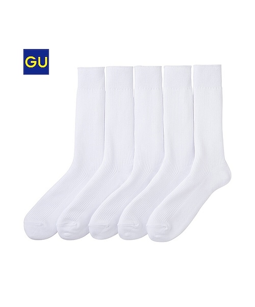 GU（ジーユー）の「（GU）無地ソックス（５足組）Ｃ（MEN ⁄ ソックス・レギンス・メンズ・BLACK/WHITE/80/DARK GRAY/83・-）」の2枚目の写真