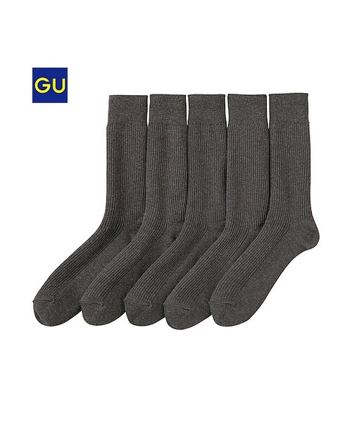 GU（ジーユー）の「（GU）無地ソックス（５足組）Ｃ（MEN ⁄ ソックス・レギンス・メンズ・BLACK/WHITE/80/DARK GRAY/83・-）」の3枚目の写真