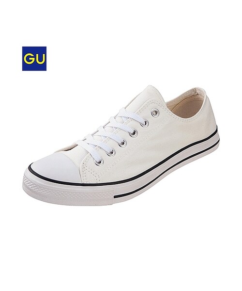 GU（ジーユー）の「（GU）キャンバスシューズＤ（MEN ⁄ ブーツ・シューズ・メンズ・RED/WHITE/NAVY/OLIVE/BLACK/88/GRAY・25.0cm/27.0cm/23.0cm/26.0cm/24.0cm/28.0cm）」の2枚目の写真