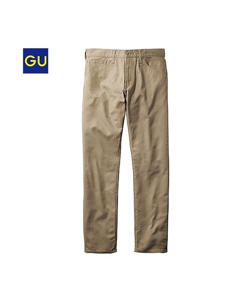 GU（ジーユー）の「（GU）スリムフィットストレートカラージーンズ（MEN ⁄ ジーンズ・メンズ・GRAY/ORANGE/BLUE/OFF WHITE/BLACK/BEIGE・32/34/33/28/30/29/31/36）」の4枚目の写真