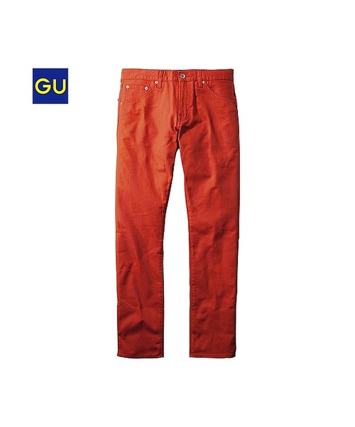 GU（ジーユー）の「（GU）スリムフィットストレートカラージーンズ（MEN ⁄ ジーンズ・メンズ・GRAY/ORANGE/BLUE/OFF WHITE/BLACK/BEIGE・32/34/33/28/30/29/31/36）」の6枚目の写真