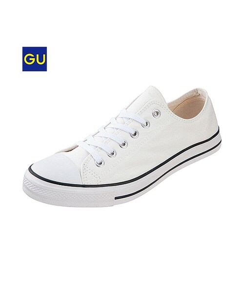 GU（ジーユー）の「（GU）キャンバスシューズＣ（MEN ⁄ ブーツ・シューズ・メンズ・ORANGE/GREEN/RED/BLACK/WHITE/BLUE/NAVY/88・23.0cm/22.0cm/28.0cm/24.0cm/25.0cm/26.0cm/27.0cm）」の2枚目の写真